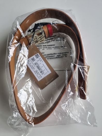 HUGO BOSS Ladies Leather Belt, 50480662 Medium Beige261, 70 / S