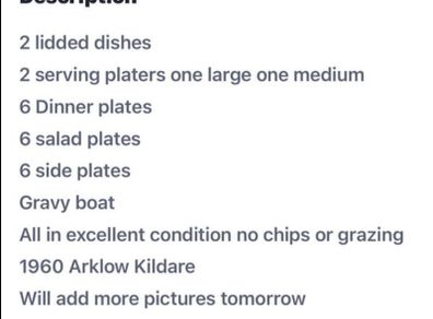 irish dinner set