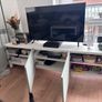 TV Bench BESTA Ikea White Pale Grey Green Image 2