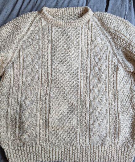 SWAP Aran Knit Jumper Cream L