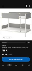 Bunk Bed IKEA (Vitval) + 2 Mattresses (Agotness)