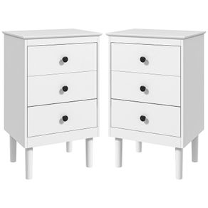 Set of Two Modern Bedside Tables