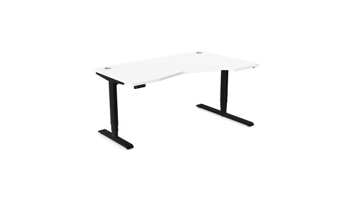 Leap Electric Height Adjustable desk Radial top 1600x1000