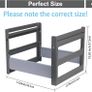 A4 Grey Plastic Hanging Folder Shelf, for Office, Study, Hospital Data Organization,Outer Frame: 14.29X12.79X10.83 inch, Product Includes Separate File Holder Without Suspension Files Image 2