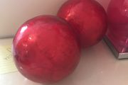 2 red decorative balls