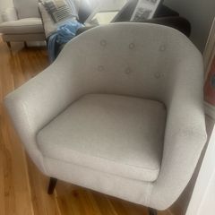 Natural beige Tub armchair