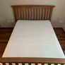 Solid Oak Double Bed + New Mattress Image 3
