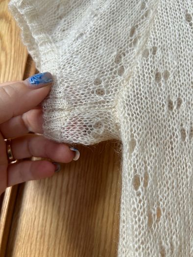 Crochet Mohair mini dress tunic size women 6-10 UK