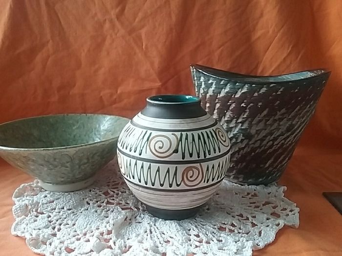 German Pottery Vase & Others