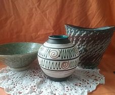 German Pottery Vase & Others