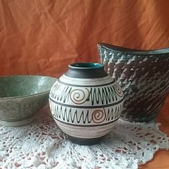 German Pottery Vase & Others