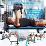 FREE EXPRESS DELIVERY Adjustable Weight Bench with Dip Station Folding Heavy Duty Weight Lifting Bench Home Training Gym Multiuse Workout Bench Image 5