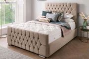 Double &amp; King Size Bed Frame With Mattress Opt