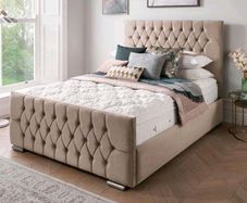 Double & King Size Bed Frame With Mattress Opt