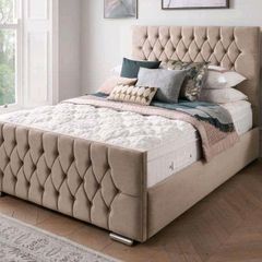 Double & King Size Bed Frame With Mattress Opt