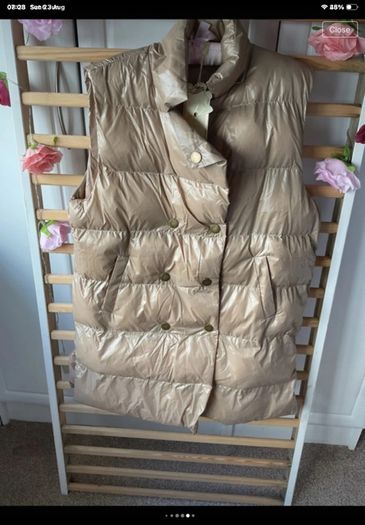 gilet Bnwt Azara beige tie belt gilet TU sizing