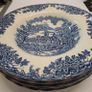 Vintage blue and white soup plates Myott Image 4