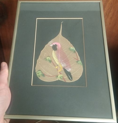 3x Peepal leaf pictures