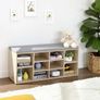 10 Pairs Shoe Storage Bench Shoe Rack Natural/Grey Image 3