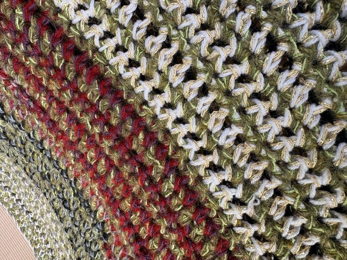 Gorgeous Hand Crochet Throw with large Pocket ( never used)