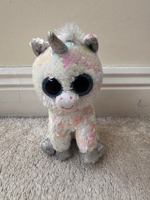 TY Flippables Diamond the Unicorn approx. 6 Used Please see photos