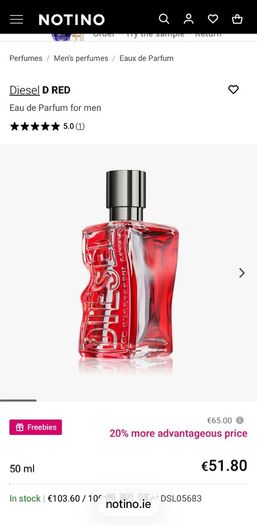 diesel D Red 50ml edp