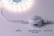1pc DC5V-24V Night Motion Sensor Adjustable PIR Switch Infrared Detector Adjustable Timer Delay Switch for Lighting