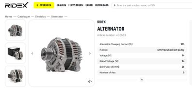 Alternator for Toyota 1.4 d4d