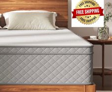 12 Inch King Size Mattress Medium Firm, OEKO-TEX Certified Hybrid King Bed Mattresses, 7-Zone Memory Foam Mattress with Pocket Sprung for Body Support & Pressure Relief - 150x200x30cm