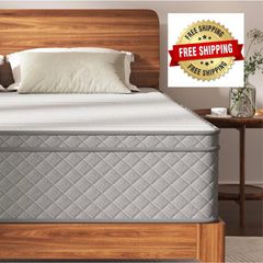 12 Inch King Size Mattress Medium Firm, OEKO-TEX Certified Hybrid King Bed Mattresses, 7-Zone Memory Foam Mattress with Pocket Sprung for Body Support & Pressure Relief - 150x200x30cm