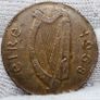 Ireland 1968 1d Penny Mint Error Struck on Defective Planchet Tin Planchet Image 5