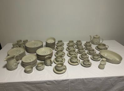 Vintage Denby 'Daybreak' Stoneware Dinner Service - 92 Pieces