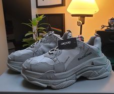 Balenciaga Triple S - Faux Leather Grey - NEW
