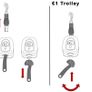 3x Trolley Keys. Works on 1 & 2 euro coin trolleys - Free postage Image 2