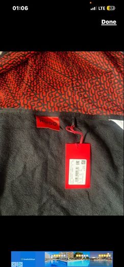 Hugo boss cotton hoodie zip up size XXL brand new with tag