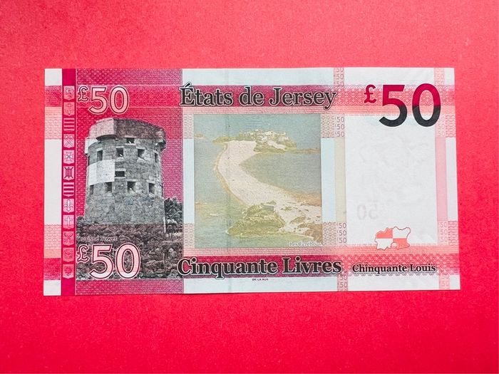 Jersey  50 Pounds  2010  Pick  36a. SCARCE .  ( Uncirculated )
