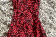 Red/Black lace dress