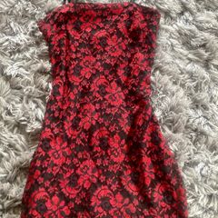 Red/Black lace dress