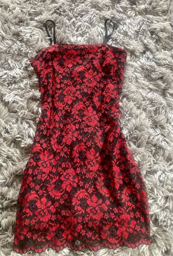 Red/Black lace dress