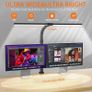 LED Desk Lamp for Study,24W Double Head Desk Lamps Office,Eye Protection Desk Light with Clamp,25 Lighting Modes,Monitor Light Bar for Study/Working/Computer/Reading/Workbench/Painting Image 2