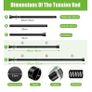 Tension Rods for Curtains 28 to 48Inch(70-130cm:22mm) Black Extendable Curtain Poles,Shower Curtain Pole Spring Tension Rod No Drill Adjustable Curtain Rod for Clothes Windows,Bathroom Image 3