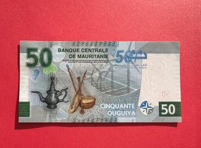 Mauritania  50 Ouguiya  2023  HYBRID  Pick 28a  Commemorative Issue.  ( Uncirculated )