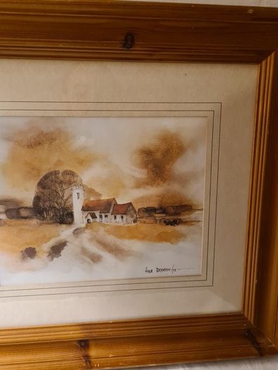 Hugh Brandon Cox "Old Church" signed print