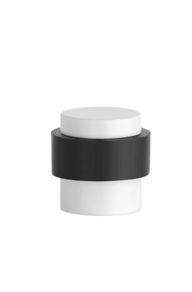 White Door Stoppers with Rubber Ring - Concrete Floor - New