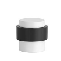 White Door Stoppers with Rubber Ring - Concrete Floor - New