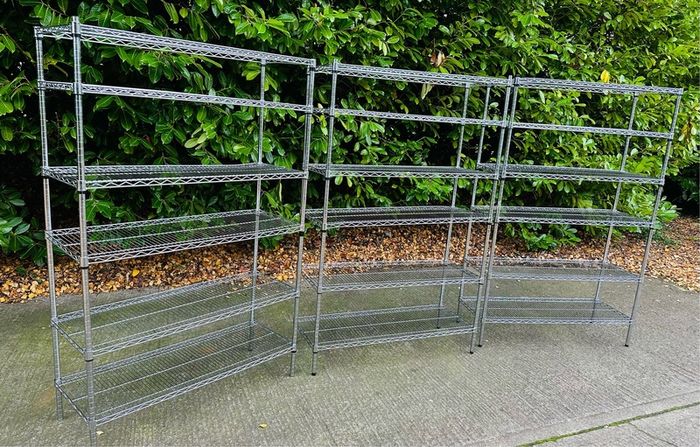 Stainless Steel Shop Shelving - Display Racking - Like New - Very Strong