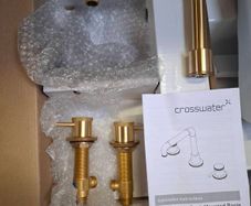 Half price crosswater 3th deck mounted brushed brass