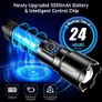 LED Torch, 500000 Lumens Super Bright Torches Led - Adjustable Focus, 5000 mAh, IP67 Waterproof, Powerful Long Lasting Handheld Flashlight for Power Cuts, Camping, Hiking, Emergency etc. Image 8