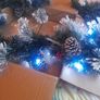 New in box light up christmas 6ft heavy flocked decorated garland with built in colour  changing lights Image 4