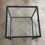 Black Metal & Glass Side Table Image 2